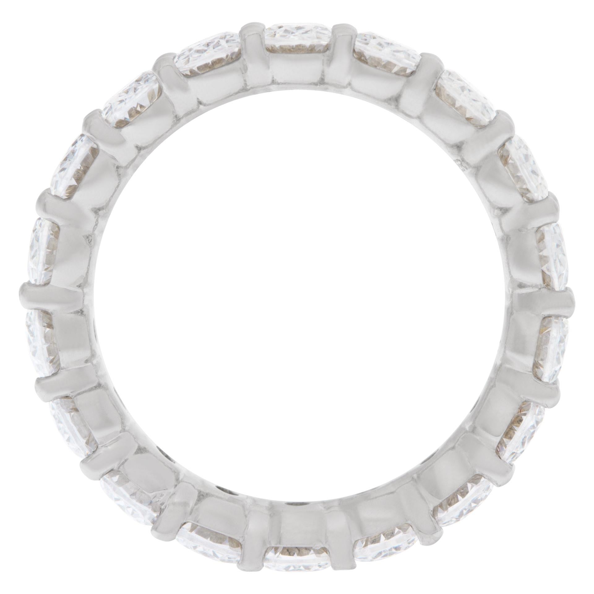 Women's 5.5ct Oval Cut Diamond eternity band and ring For Sale