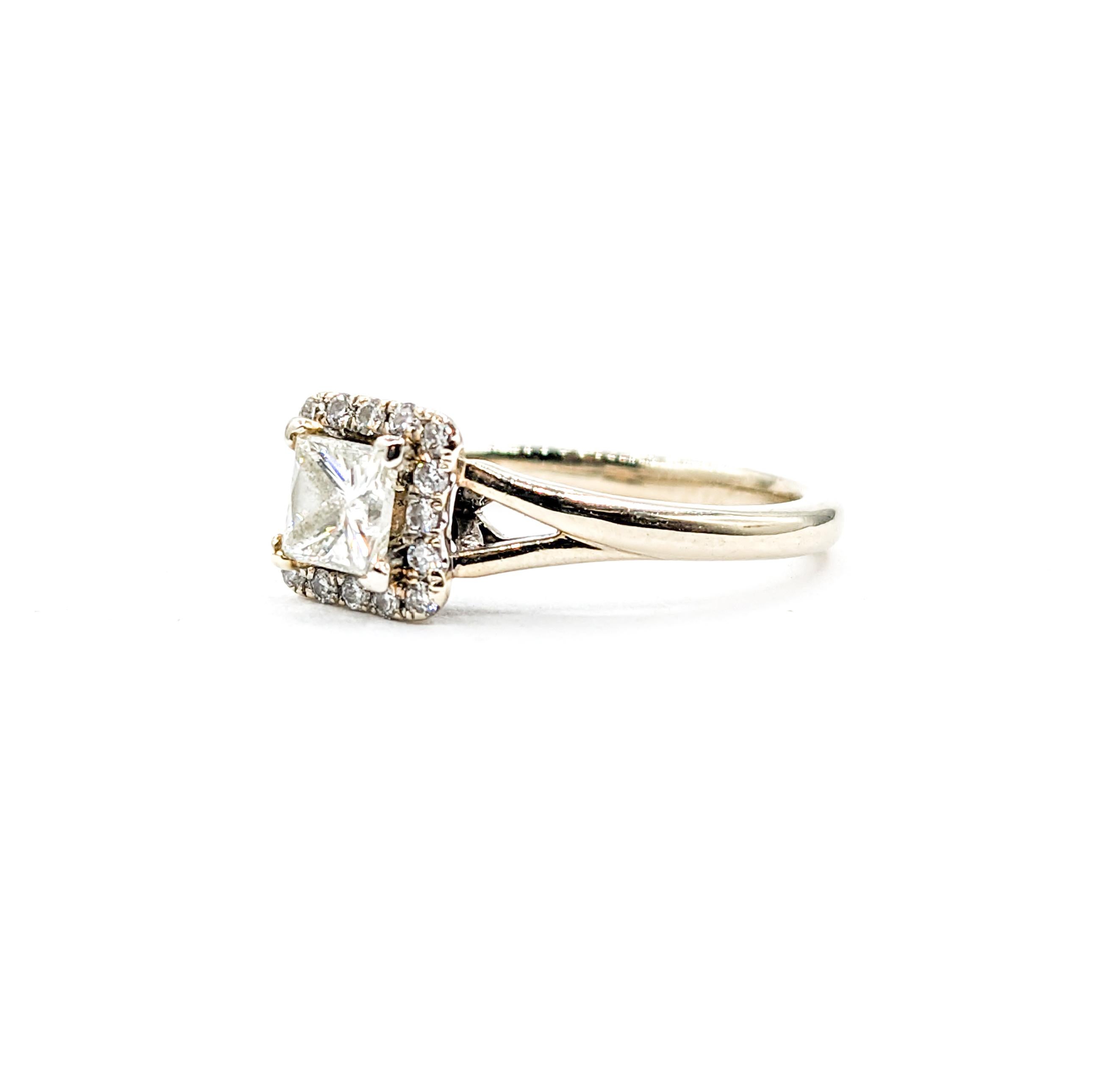 .55ct princess cut Diamond & Diamond Ring In White Gold For Sale 4