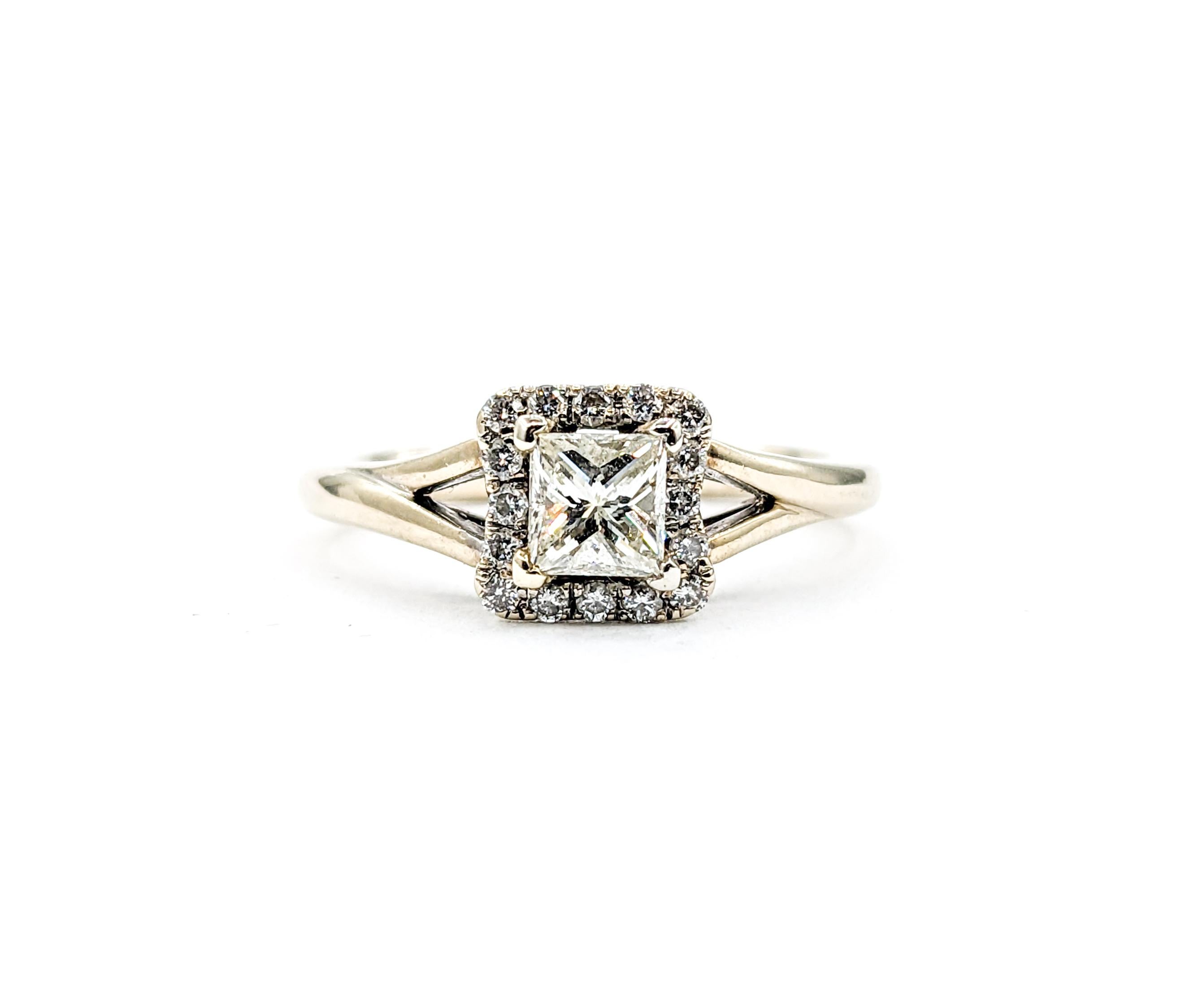 .55ct princess cut Diamond & Diamond Ring In White Gold For Sale 5