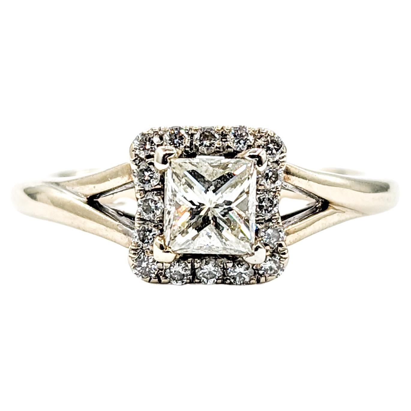 .55ct princess cut Diamond & Diamond Ring In White Gold For Sale