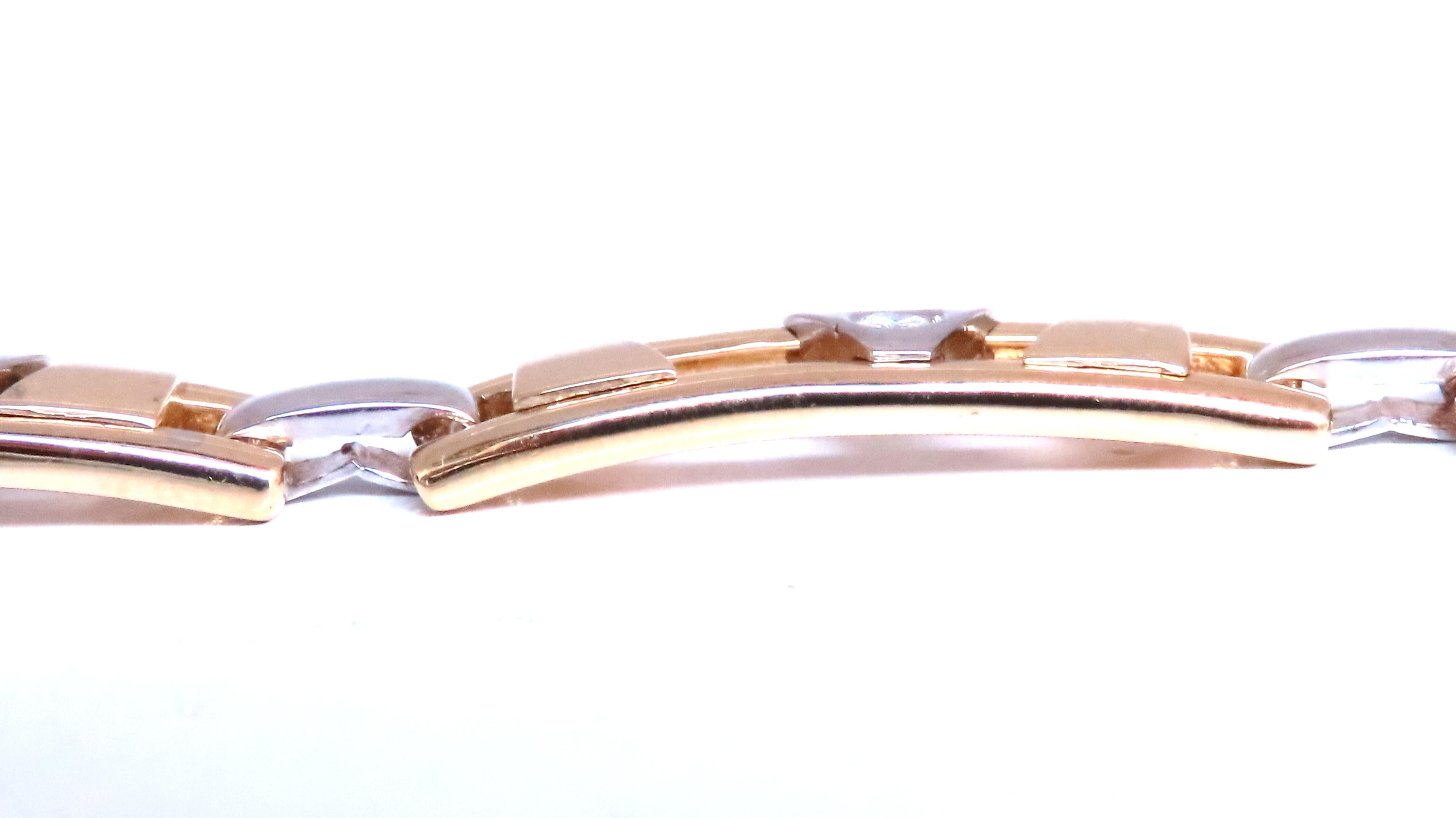 Men's diamond bracelet 
natural 0.55ct g-color vs-2 clarity
14kt white and yellow gold
27.5 grams
7.7 mm wide 
8.25 inch long 
$6,500.00 appraisal to accompany
