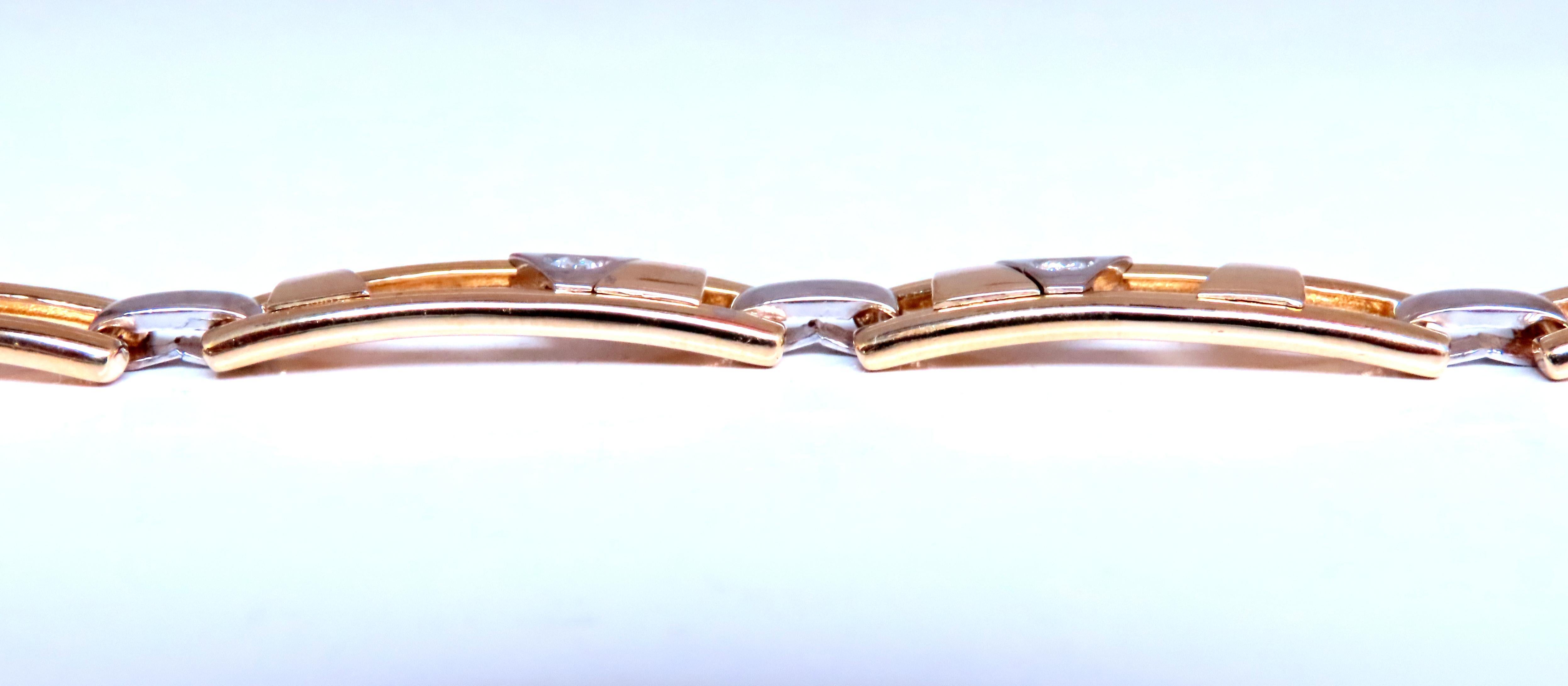 .55ct sliding diamonds men's bracelet 14kt gold 12472 In New Condition For Sale In New York, NY