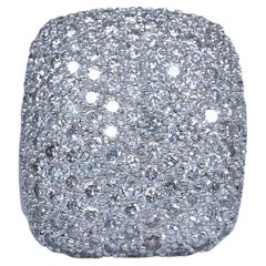 5,5cttw Diamant Pave große Aussage Ring in 14k Weißgold