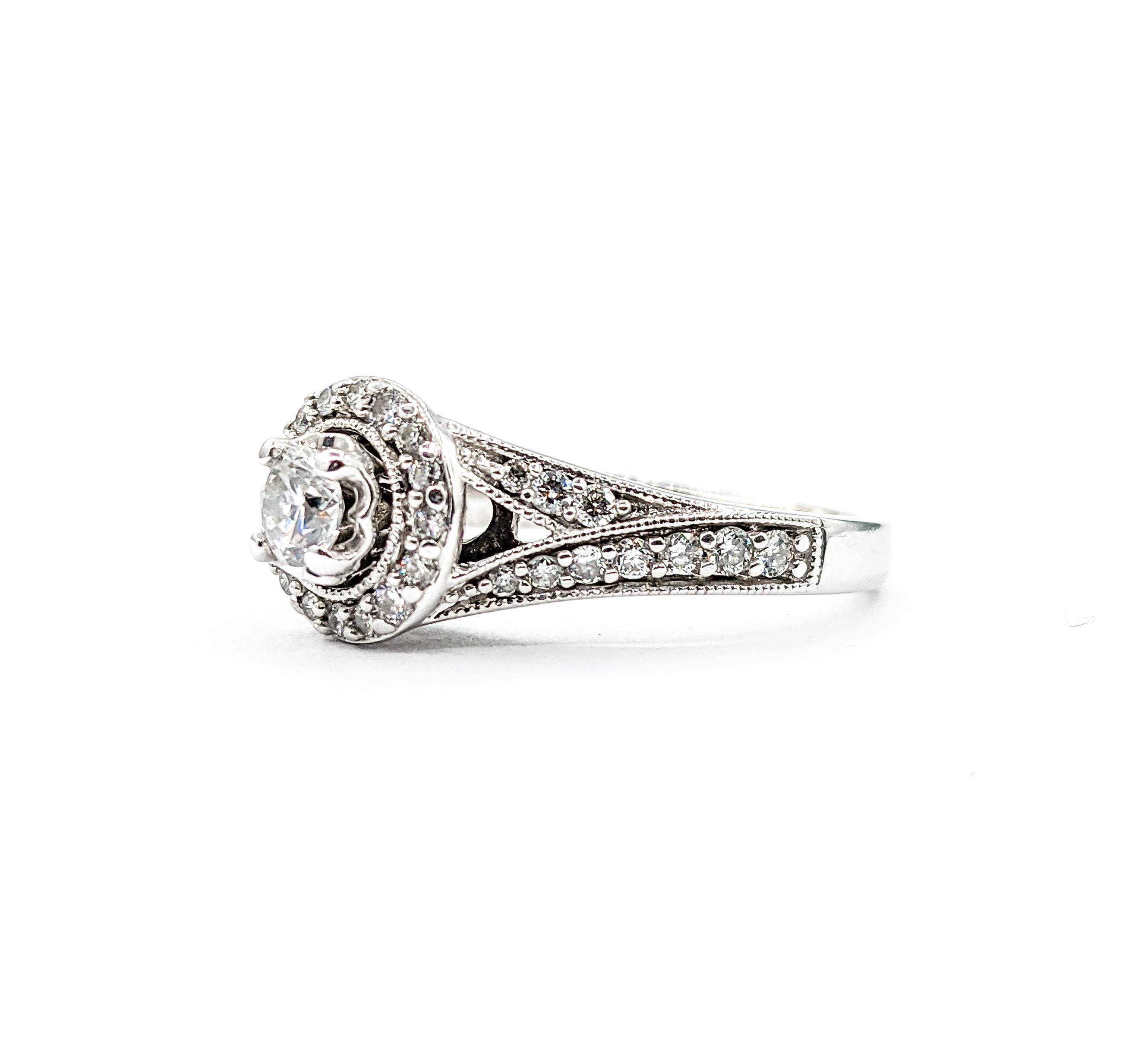 .55ctw Diamond Ring In White Gold For Sale 5
