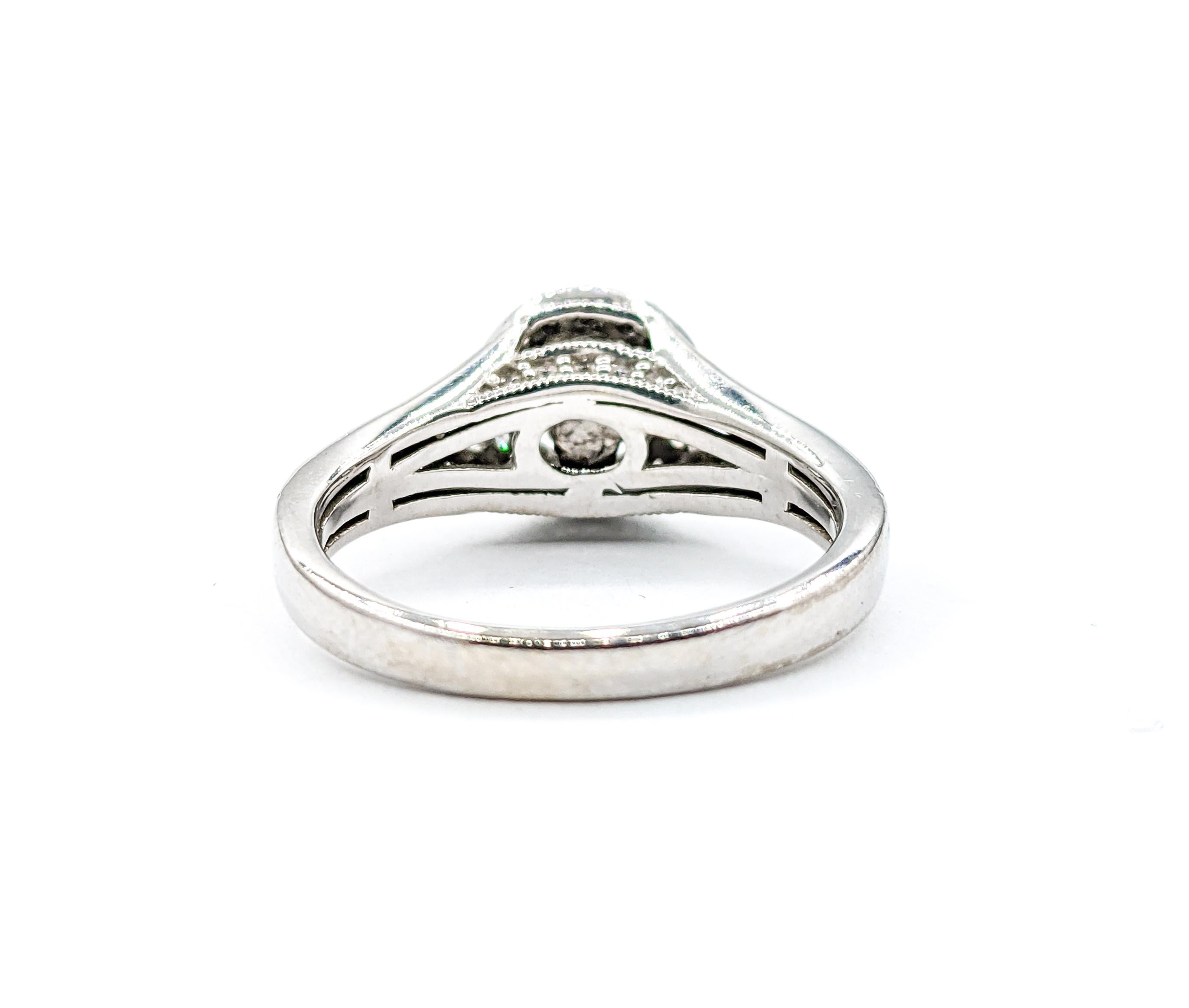 .55ctw Diamond Ring In White Gold For Sale 3