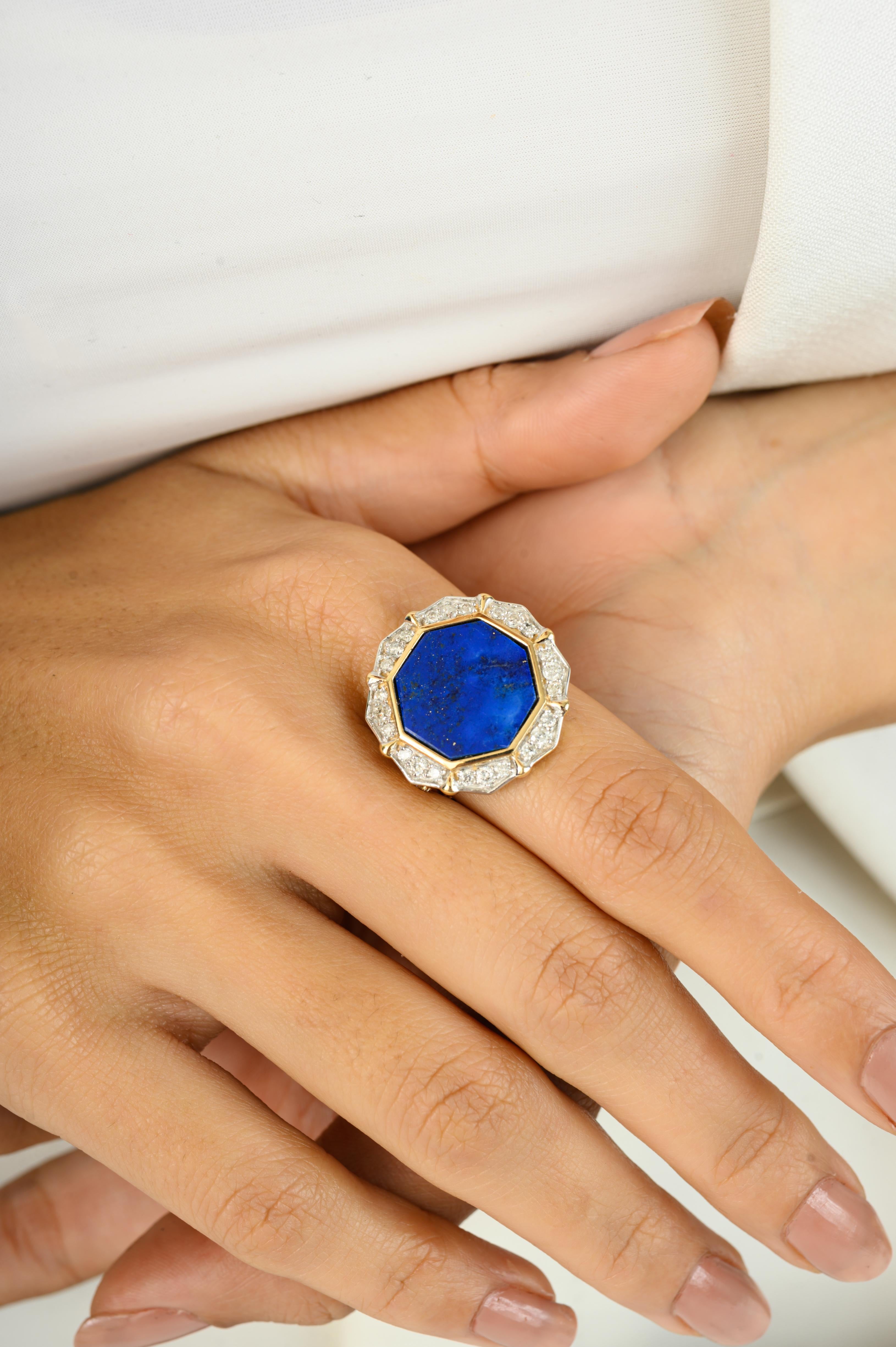 En vente :  Bague cocktail réglable en or jaune massif 14 carats avec diamants de 5,5 carats 3