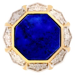 Bague cocktail réglable en or jaune massif 14 carats avec diamants de 5,5 carats
