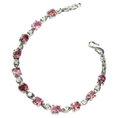 5.5ctw Pink Tourmaline Tennis Bracelet
