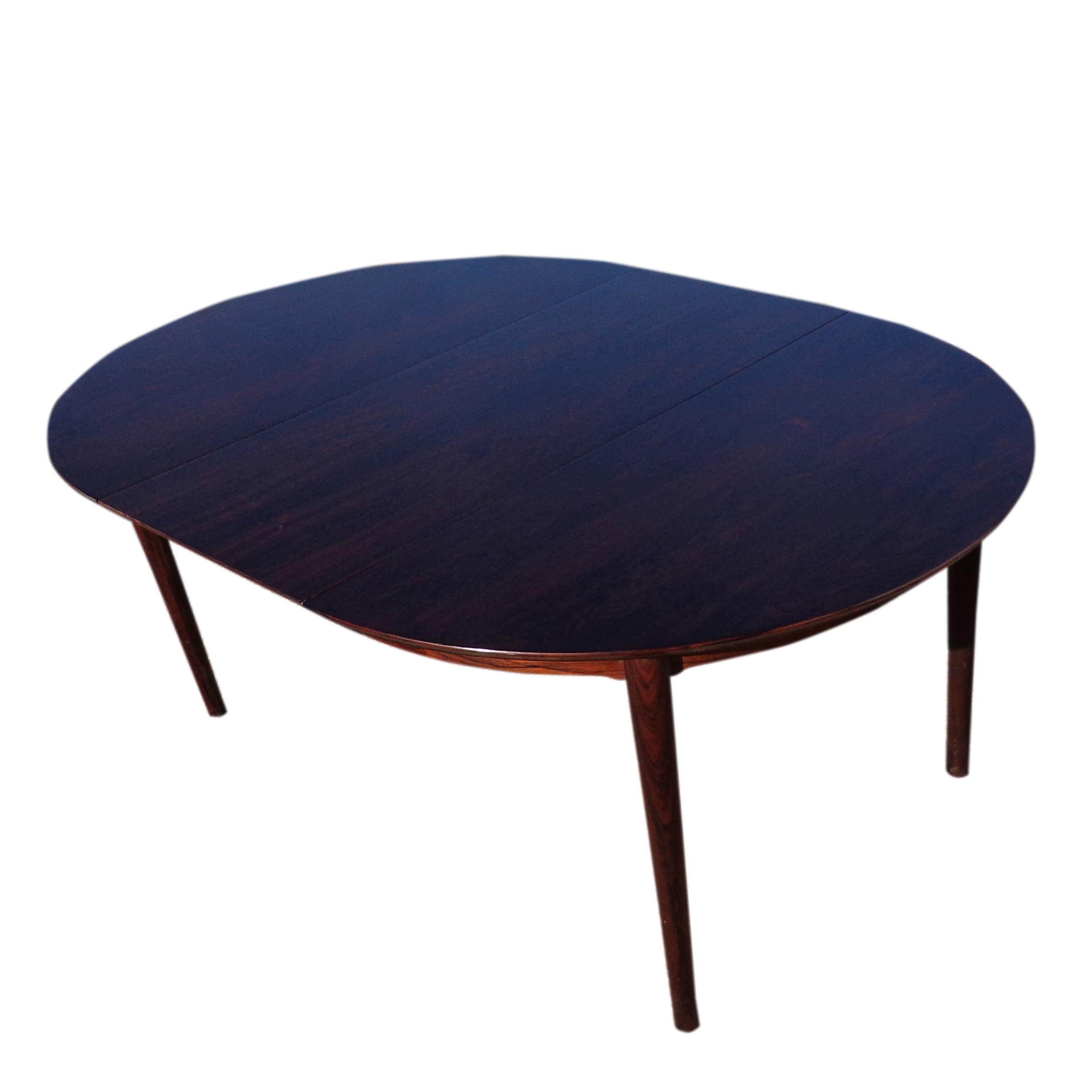 Danish Scandinavian Teak Extendable Dining Table by Hans Olsen