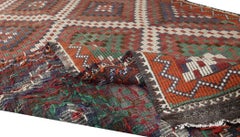5.5x10.8 Ft Vintage Turkish Jijim Kilim, Handmade Rug, Colorful Carpet, All Wool