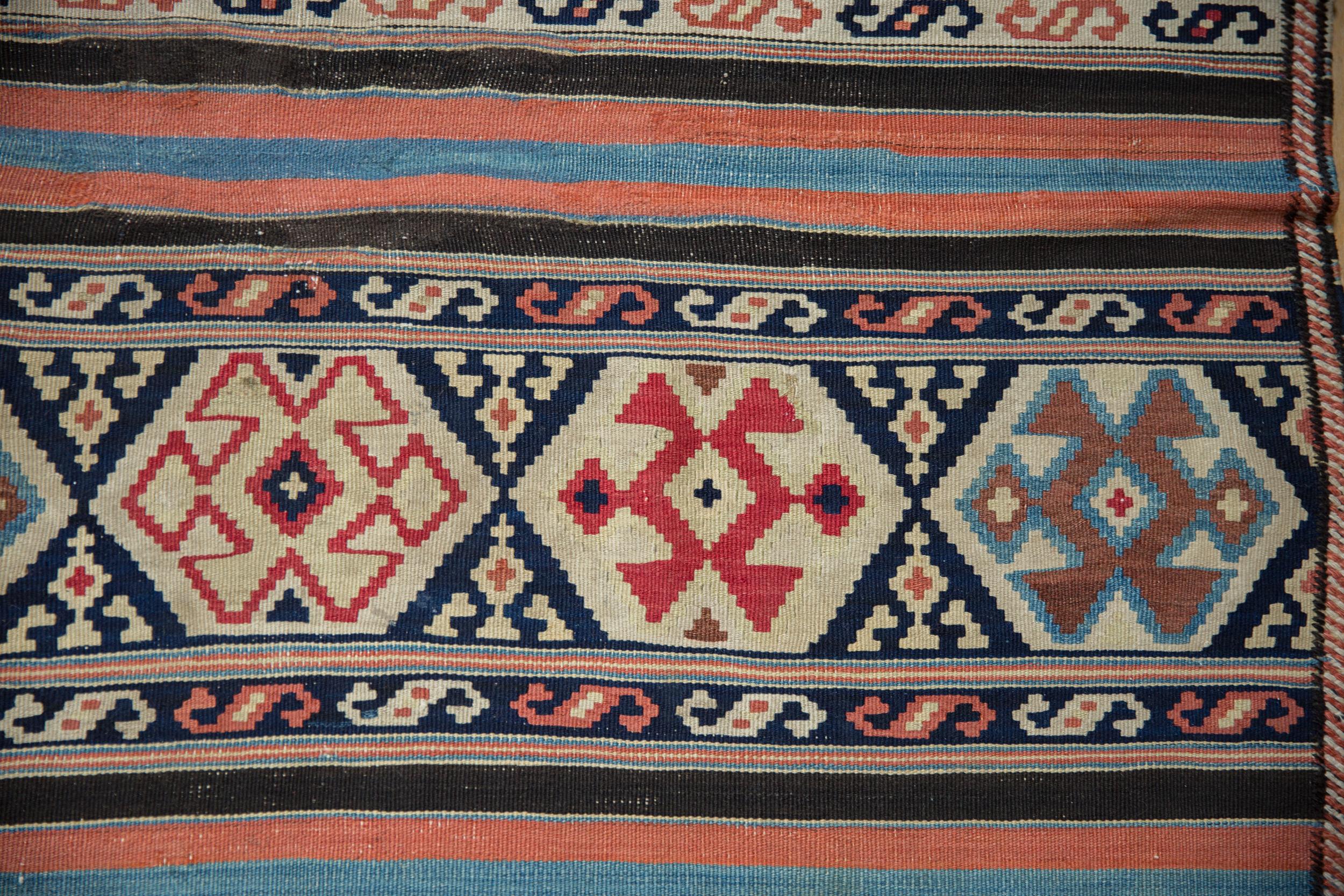 Antique Caucasian Kilim Rug Runner In Good Condition For Sale In Katonah, NY