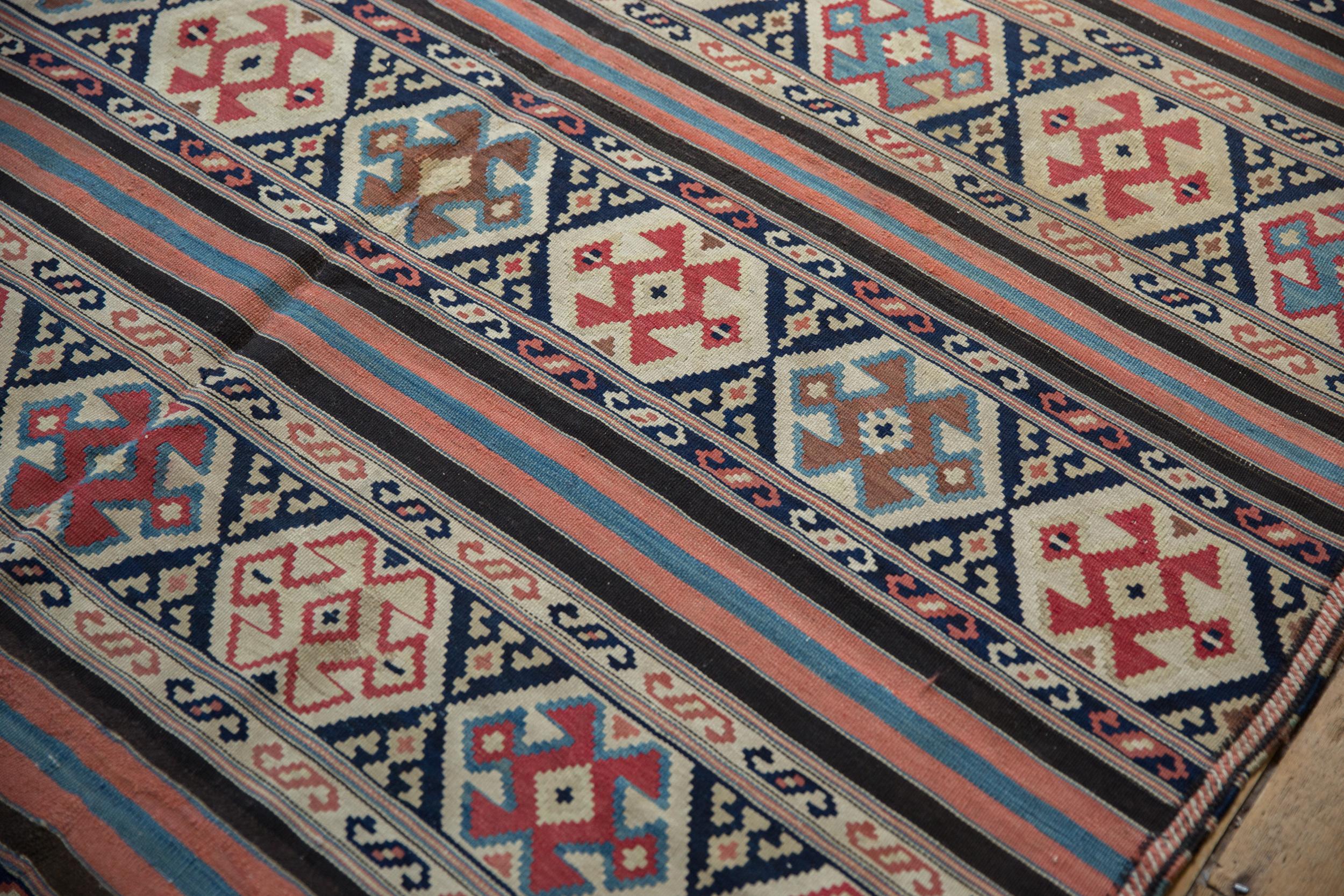 Early 20th Century Antique Caucasian Kilim Rug Runner For Sale