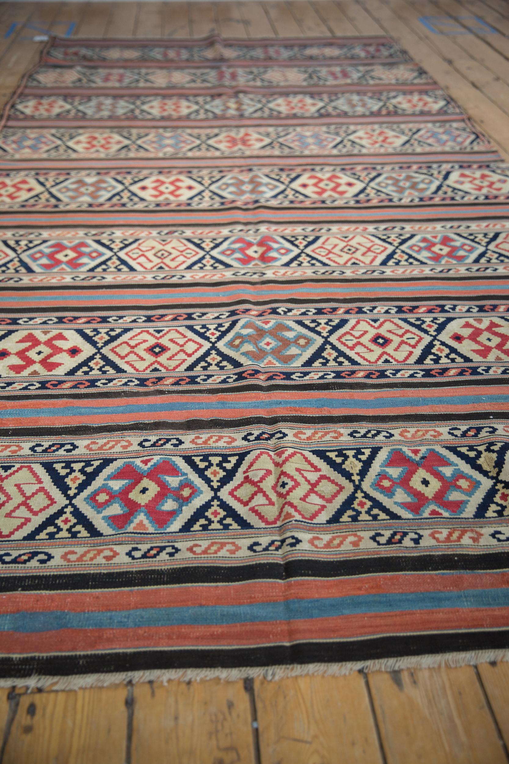 Antiker kaukasischer Kilim-Teppich Läufer (Frühes 20. Jahrhundert) im Angebot