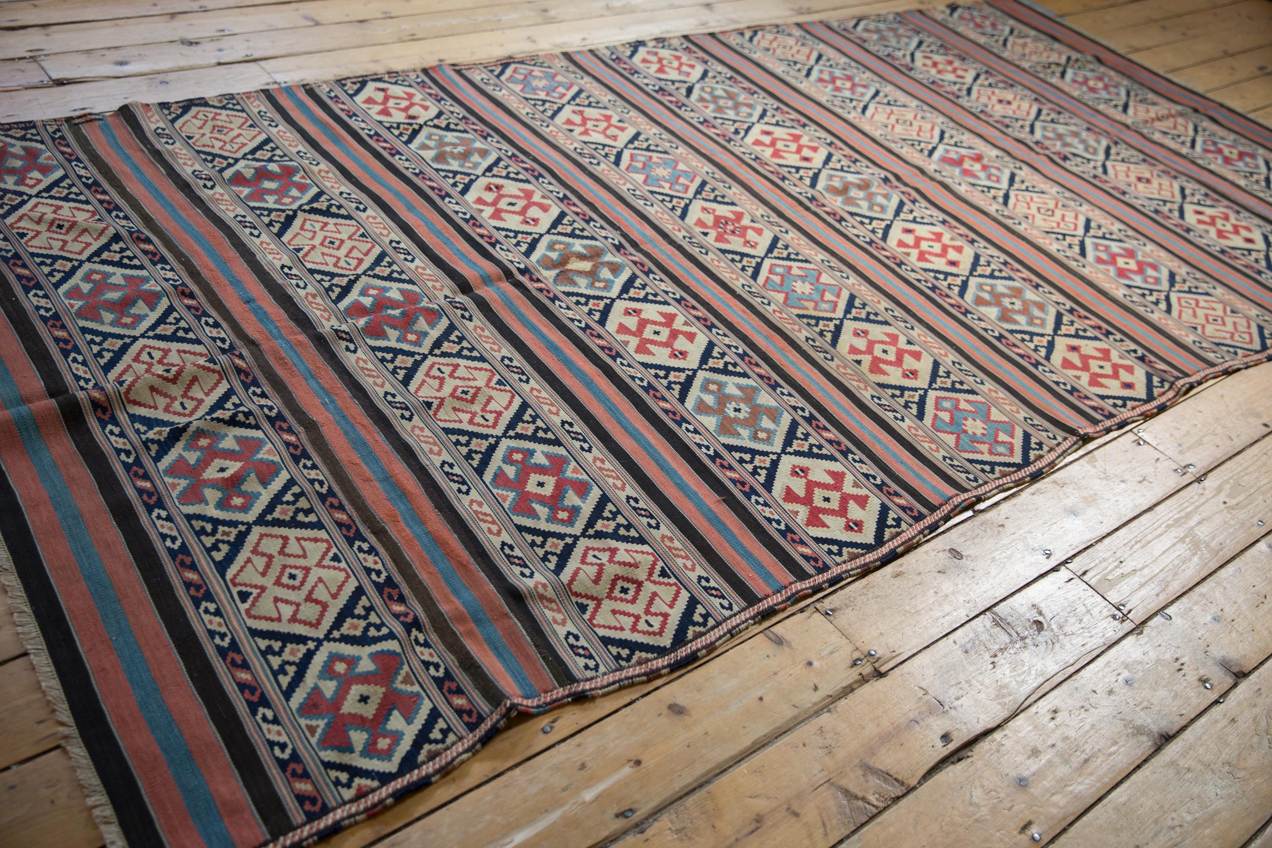 Antiker kaukasischer Kilim-Teppich Läufer (Wolle) im Angebot