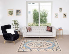 5.5x7.3 Ft Modern Hand Knotted Turkish Geometric Patterned Area Rug, 100% Wool