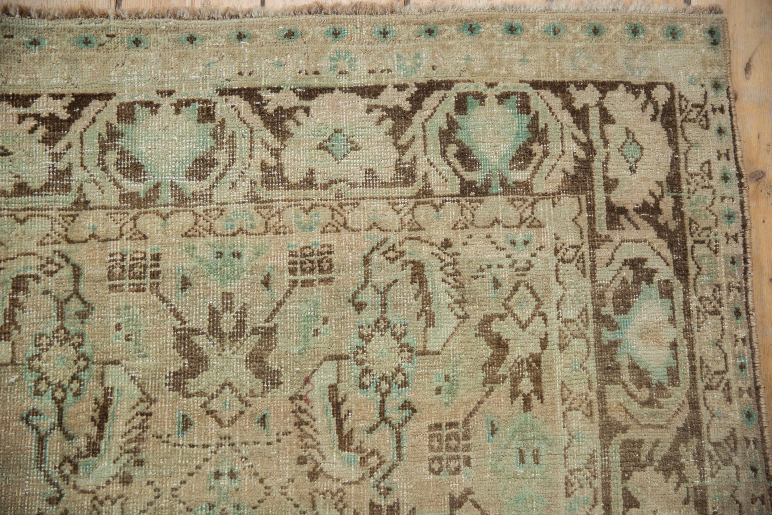 Hand-Knotted Vintage Distressed Shiraz Carpet For Sale
