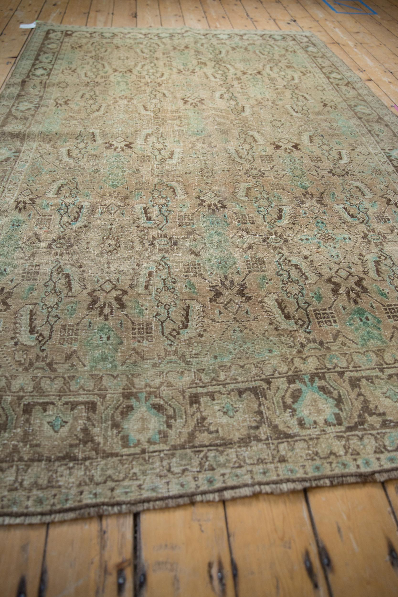 Vintage Distressed Shiraz Carpet In Good Condition For Sale In Katonah, NY