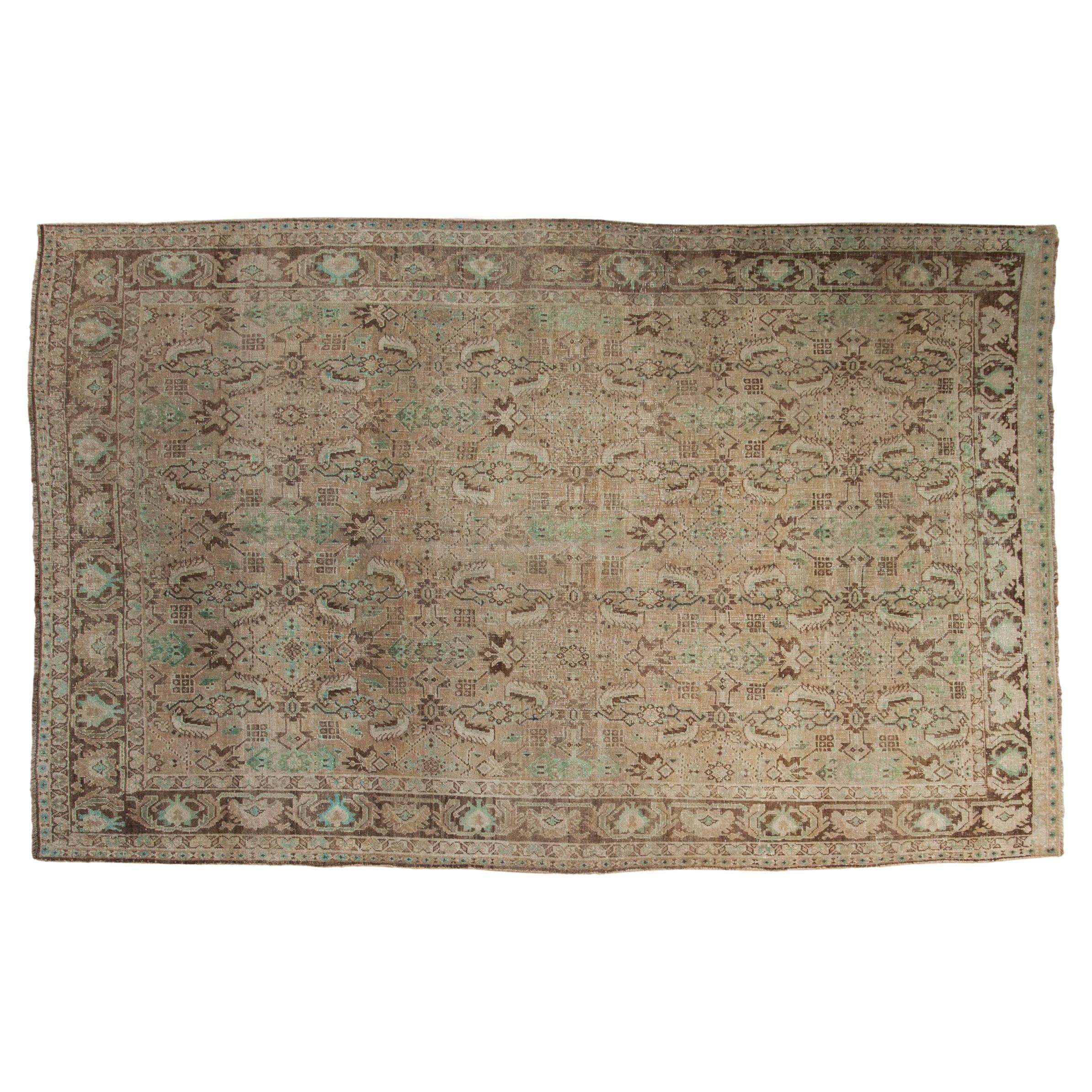 Vintage Distressed Shiraz Carpet For Sale
