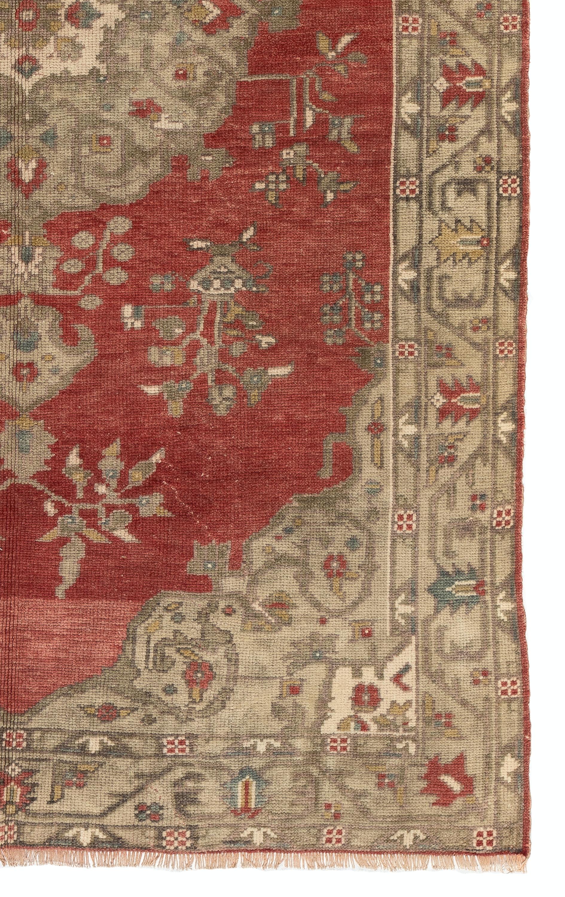 Early 20th Century 5.5x8.6 Ft Antique Turkish Bergama Rug, circa 1920, One-of-a-kind Carpet For Sale