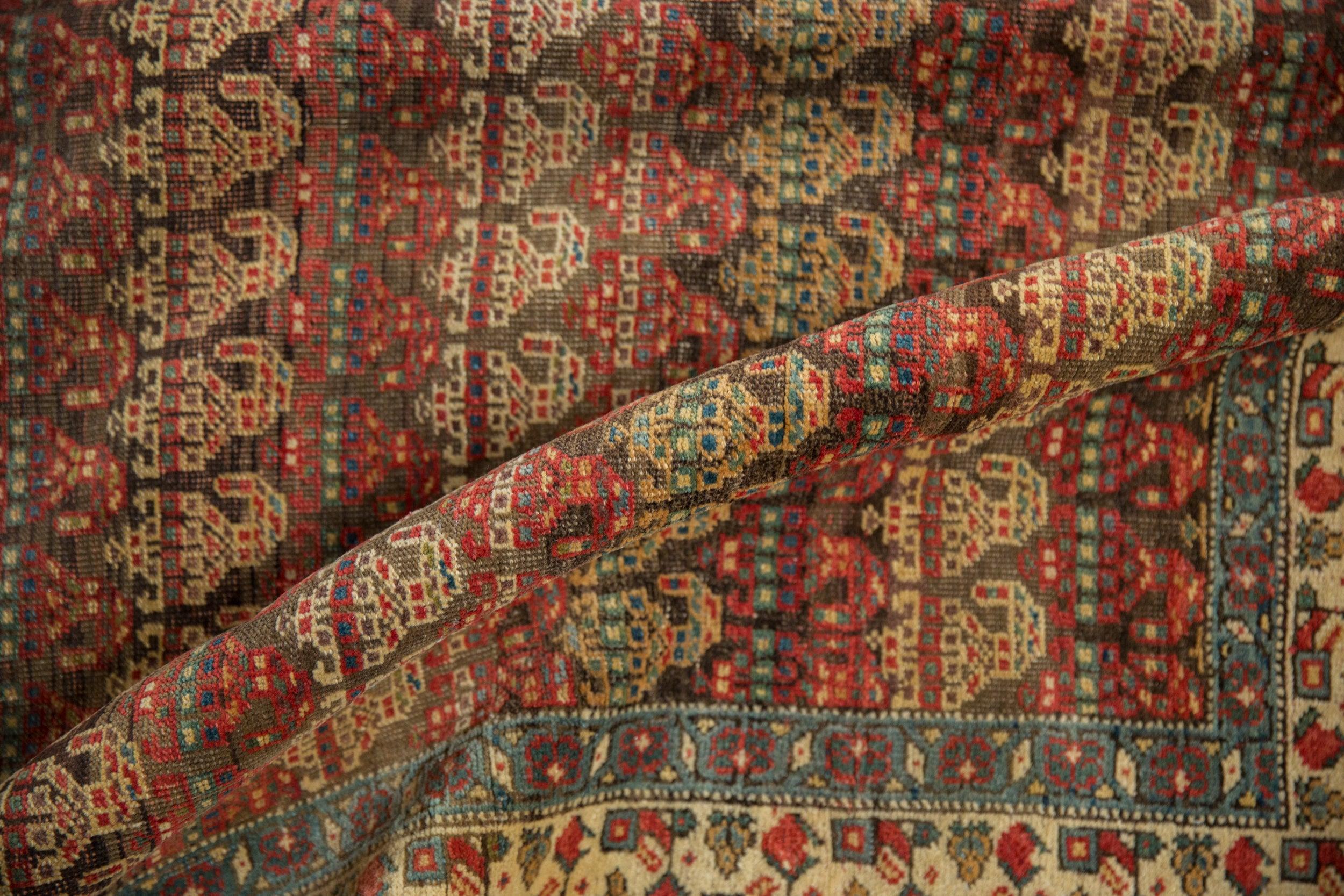 Persian Antique Fine Bijar Carpet For Sale