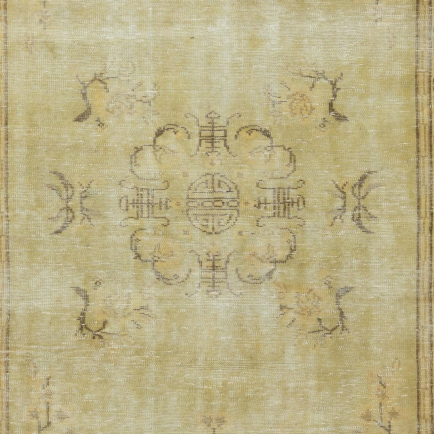 Noué à la main 5.5x9 Ft Vintage Art Deco Design Rugs Handmade pour Living Room et Dining Room en vente