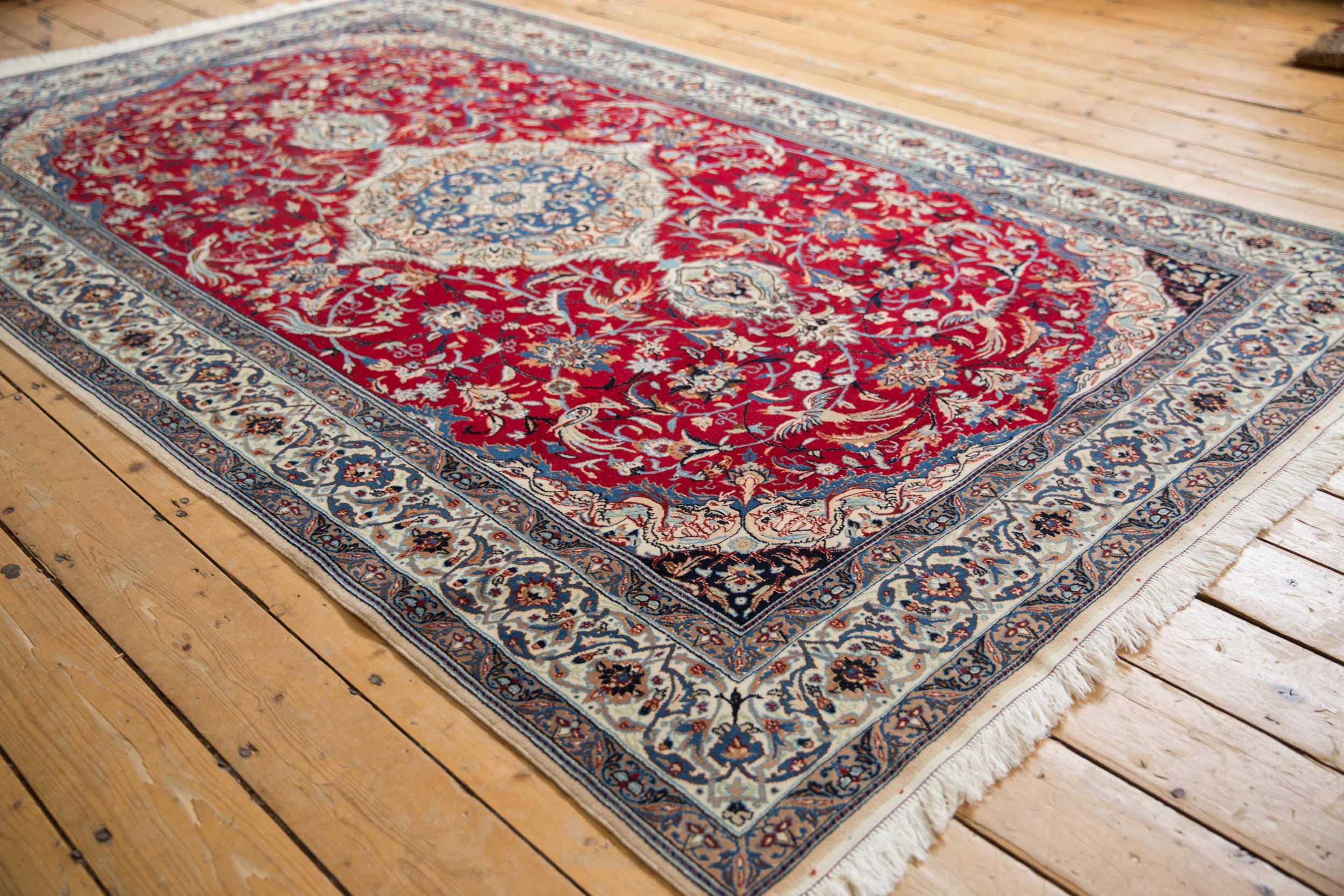 Persian Vintage Nain Carpet For Sale