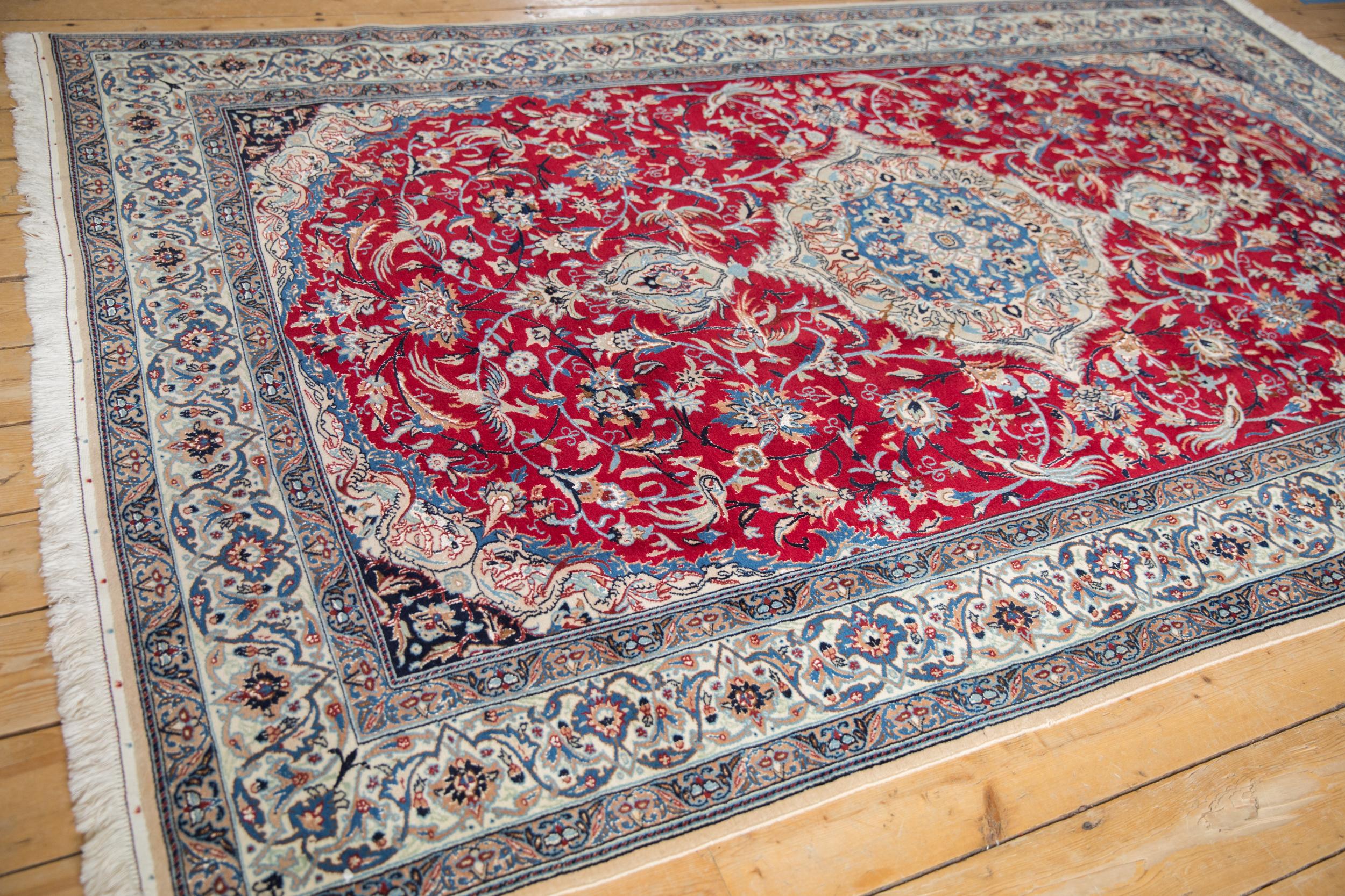 Hand-Knotted Vintage Nain Carpet For Sale