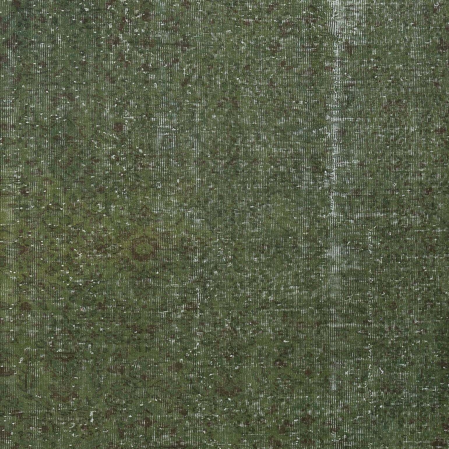 Annodato a mano 5.5x9.5 Ft Contemporary Hand-Knotted Turkish Wool Area Rugs (Tappeto di lana turca annodata a mano) in colore verde scuro in vendita