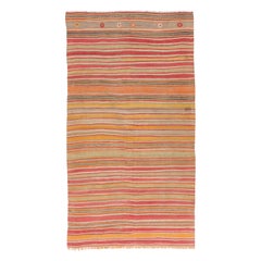 5.5x9.6 Ft Vintage Striped Turkish Kilim Rug, 100% Lana, Entrambi i lati possono essere utilizzati