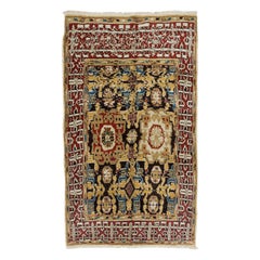 Türkischer Yoruk-Teppich im Vintage-Stil, 5,5x9.7 Ft, aus 100 % Wolle, handgefertigter Boho-Deko-Teppich