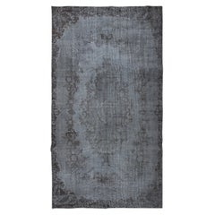 5.5x9.8 Ft Contemporary Overdyed Hand Knotted Wool Grey Area Rugs dalla Turchia