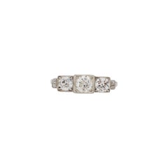 .56 Carat Art Deco Diamond Platinum Engagement Ring