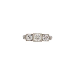 .56 Carat Art Deco Diamond Platinum Engagement Ring