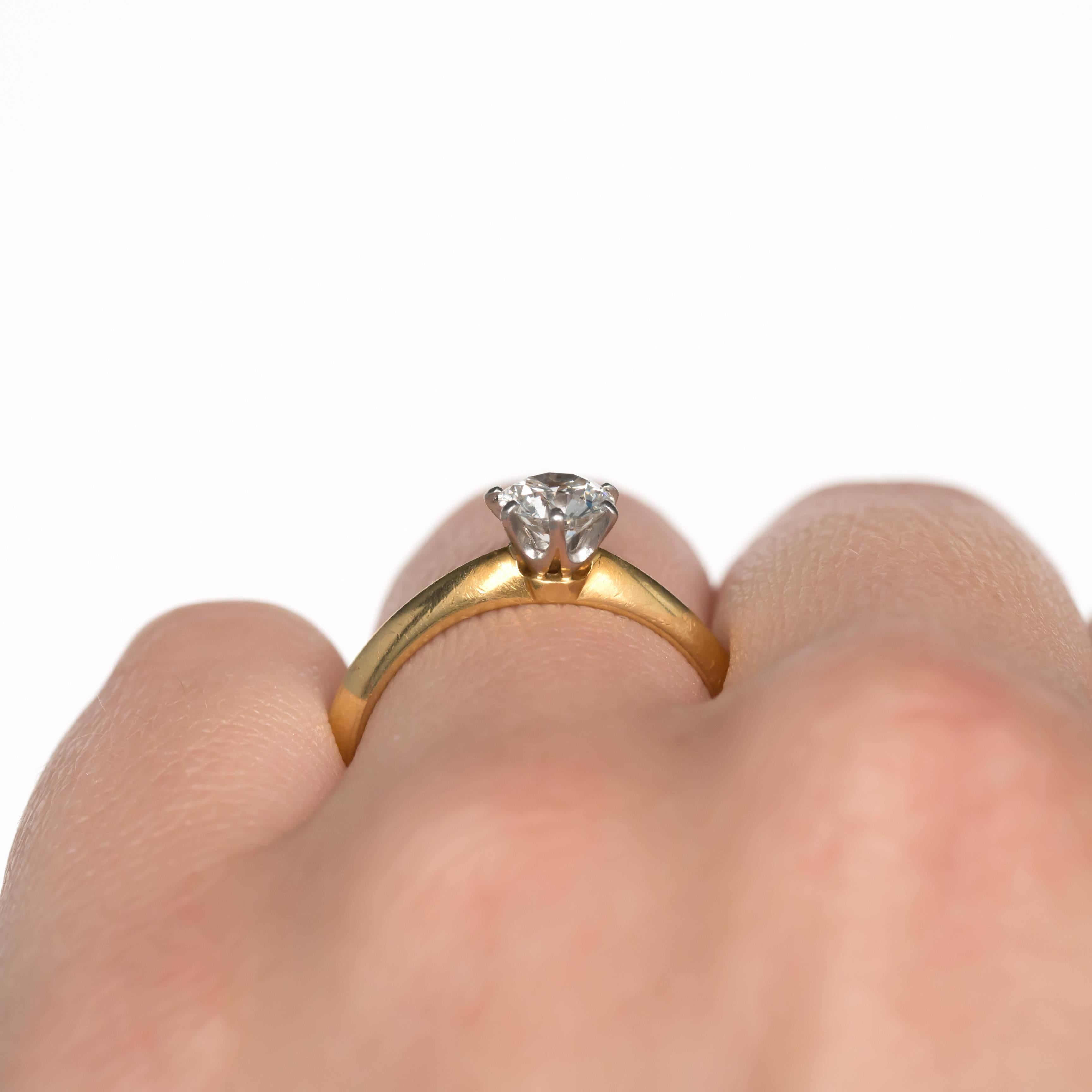 .56 Carat Diamond Yellow and White Gold Tiffany & Co. Engagement Ring For Sale 3