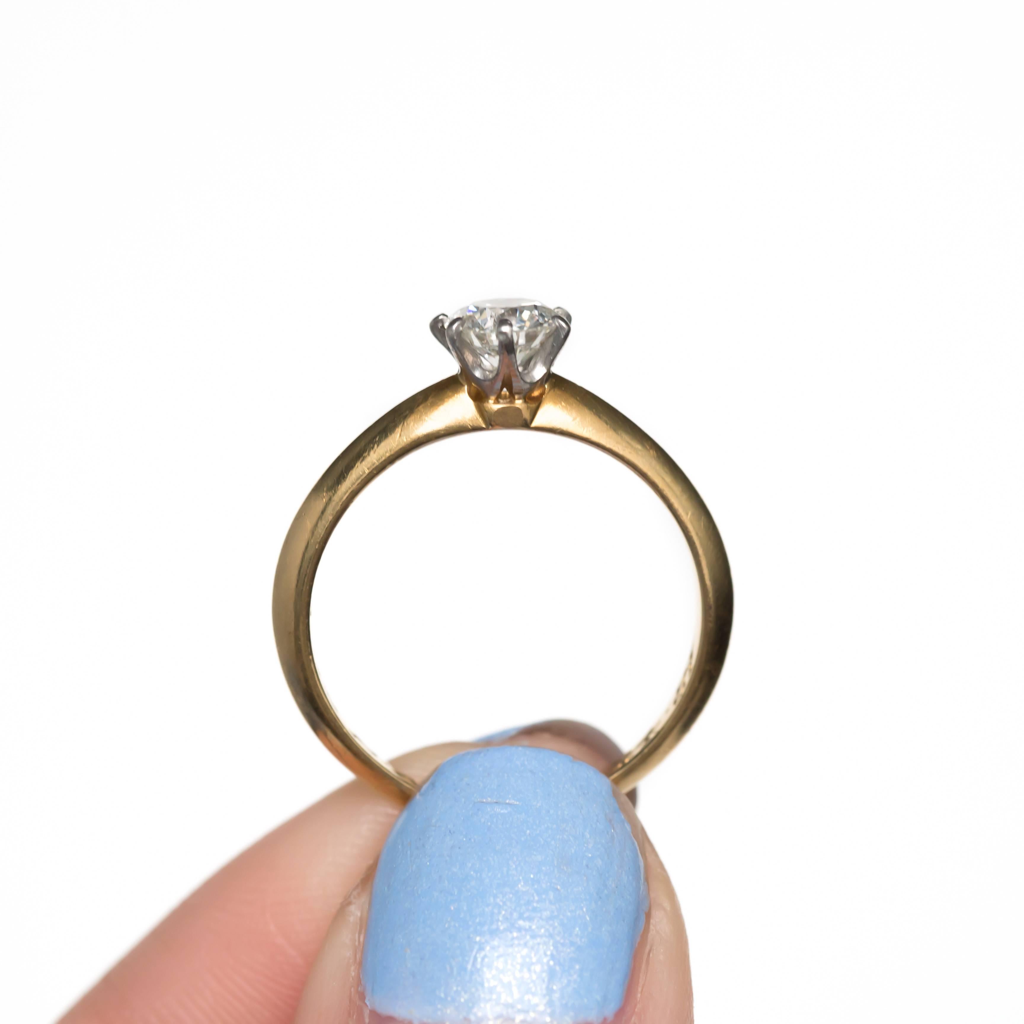 .56 Karat Diamant Gelb- und Weißgold Tiffany & Co. Verlobungsring im Angebot 1