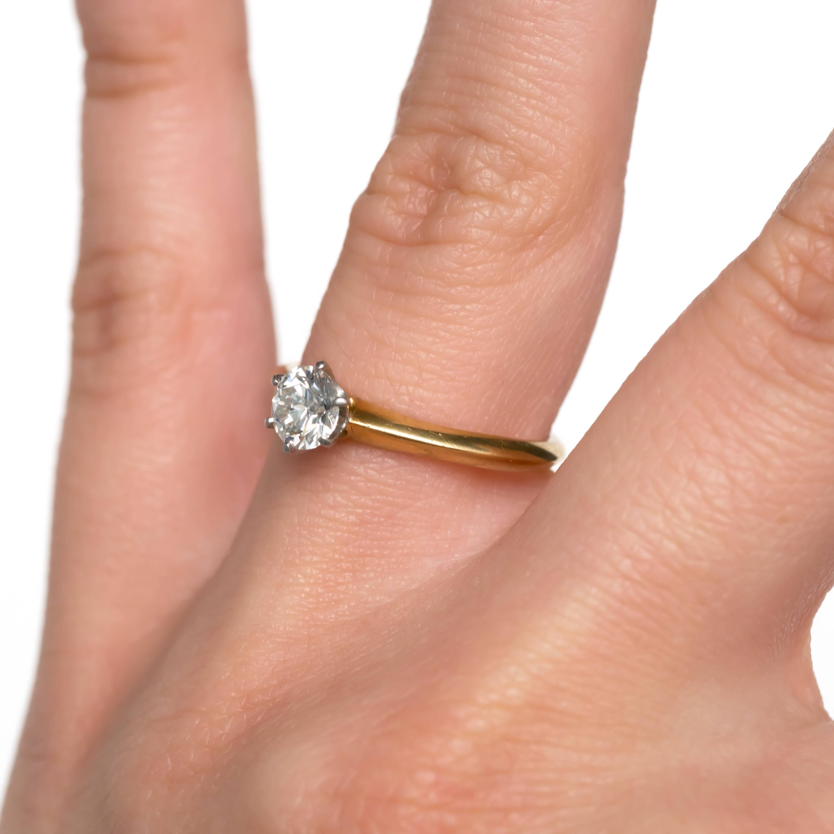.56 Karat Diamant Gelb- und Weißgold Tiffany & Co. Verlobungsring im Angebot 3