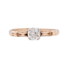 .56 Carat Edwardian Diamond 14 Karat Yellow Gold Engagement Ring