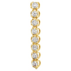 Bracciale a ferro di cavallo con diamanti da 5,6 cttw in oro giallo 14k