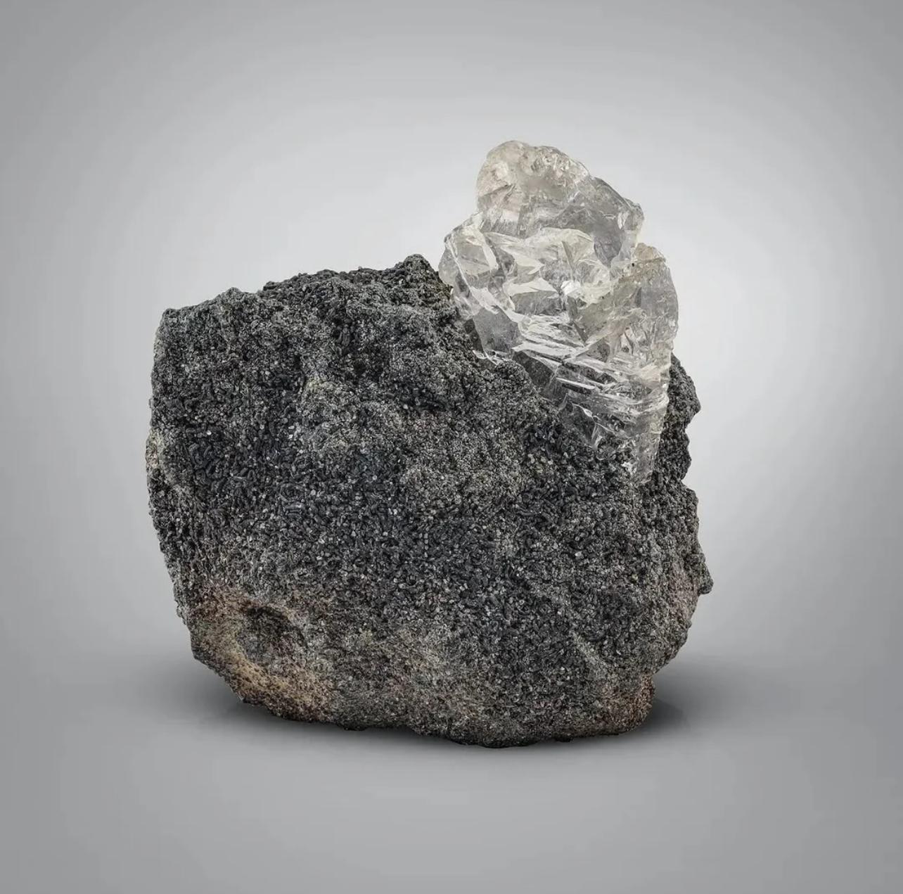 56 Grams Etched Quartz Focal Crystal On Grayish Matrix From Pakistan For Sale 4
