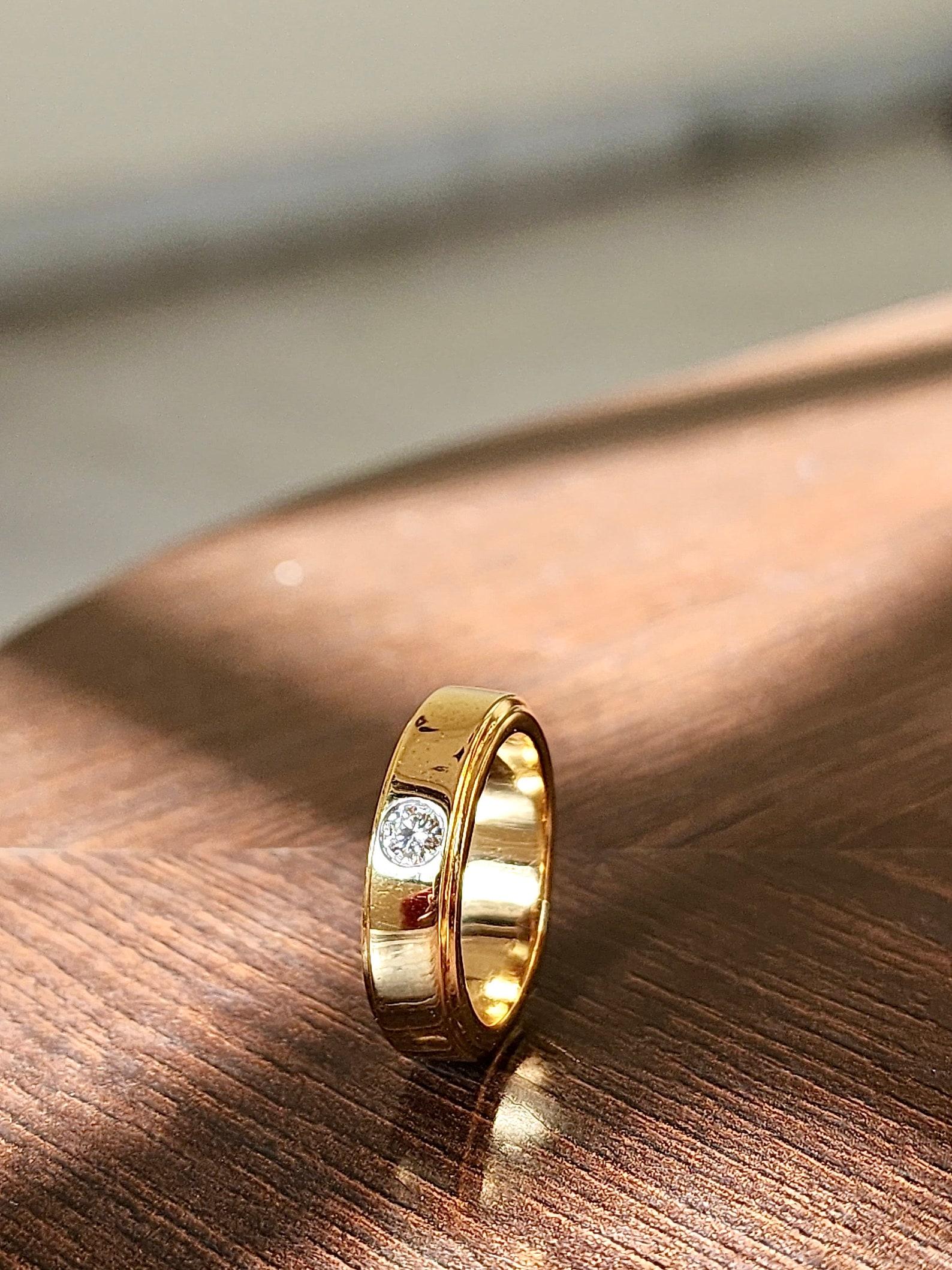 5 MM Moissanit Einbaubeleuchtung Ehering Unisex 925 Sterling Silber. 4
