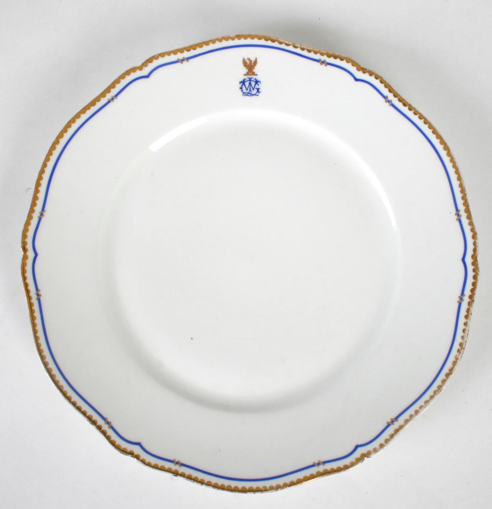 56 Piece Old Paris Le Rosey & Theodore Haviland Limoge Porcelain Dinner Service 2