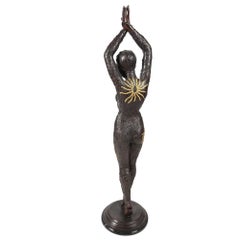 56" Tall Bronze Deco Statue Fashioned After "Starfish" by Starfish D.H. Chiparus