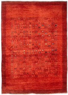 5'6" x 7'10" Antique Turkish Gabbeh Tribal Hand-Knotted Wool Area Rug