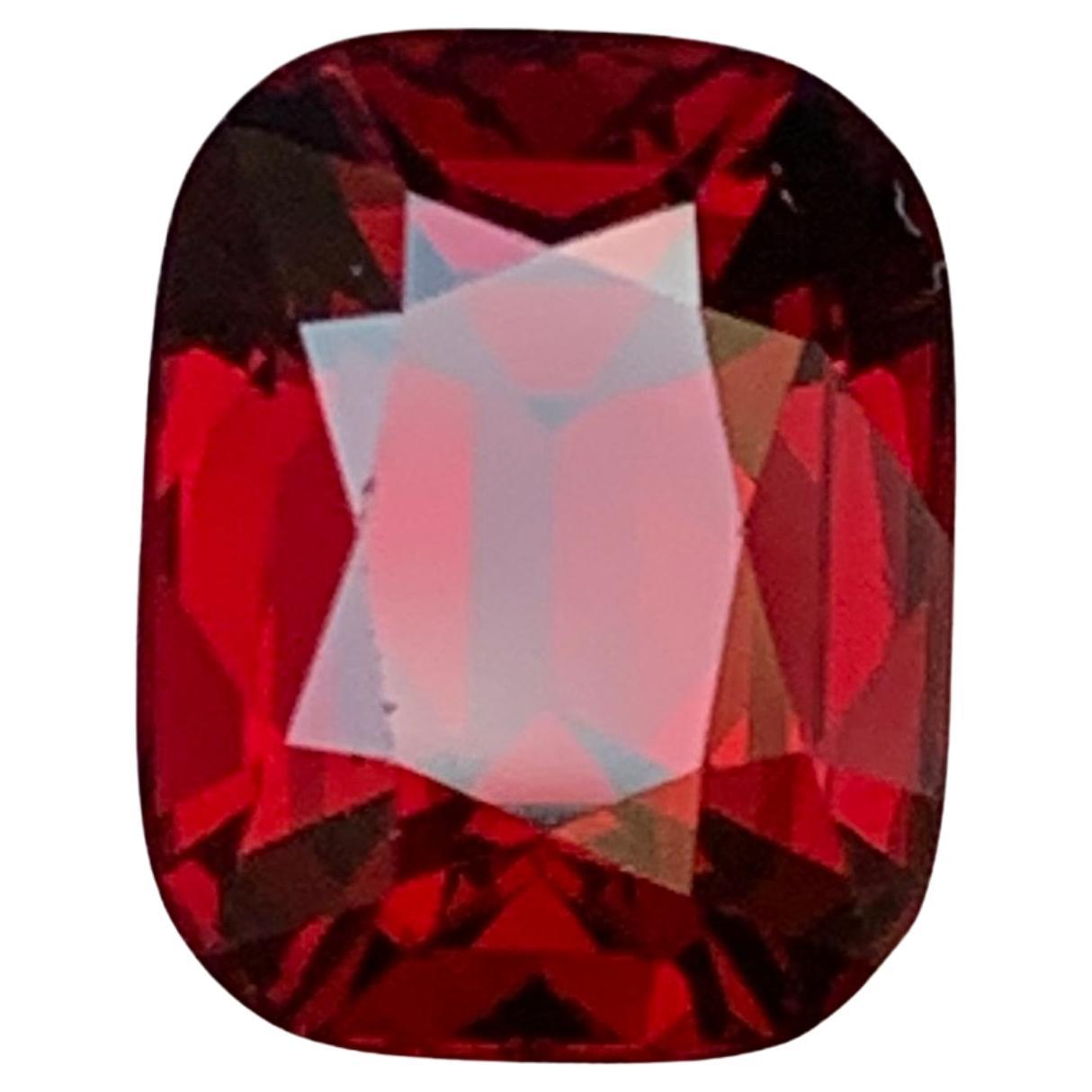 5.60 Carat Deep Red Rhodolite Garnet Cushion Cut Natural Loose Gemstone for Ring im Angebot