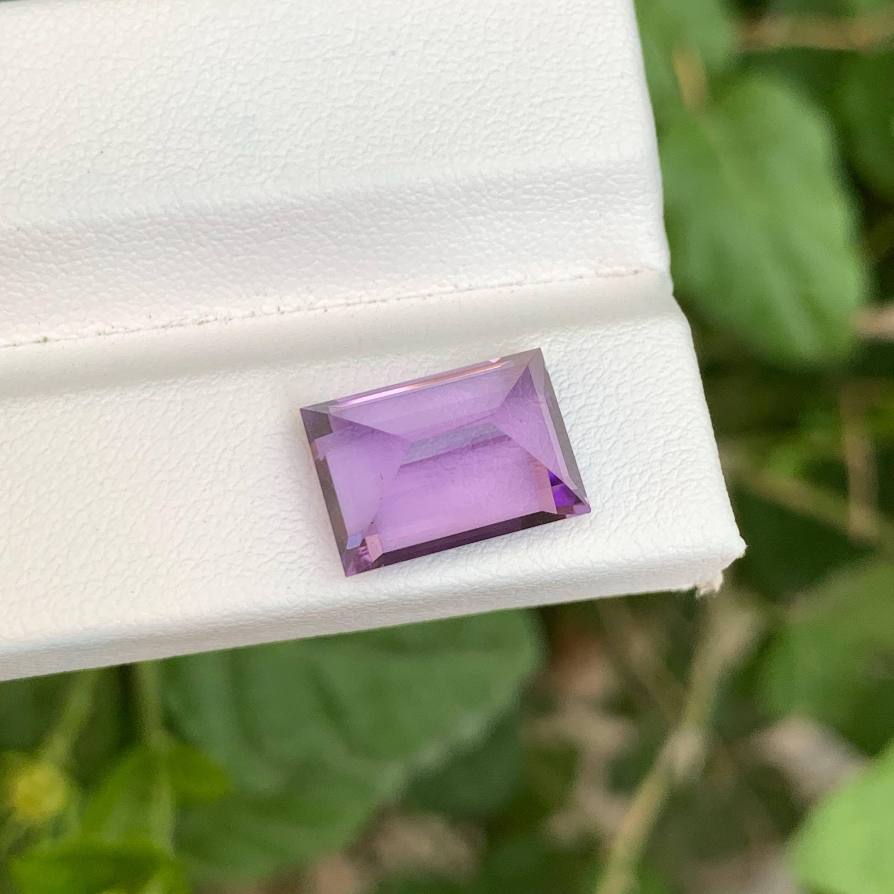 Weight 5.60 carat
Dimensions 12.6x8.8x7.3mm
Treatment None
Origin Brazil
Clarity Loupe Clean
Shape Rectangular 
Cut Baguette
NA


This 5.60-carat natural Amethyst gemstone is a striking example of Brazilian craftsmanship and beauty. Expertly shaped