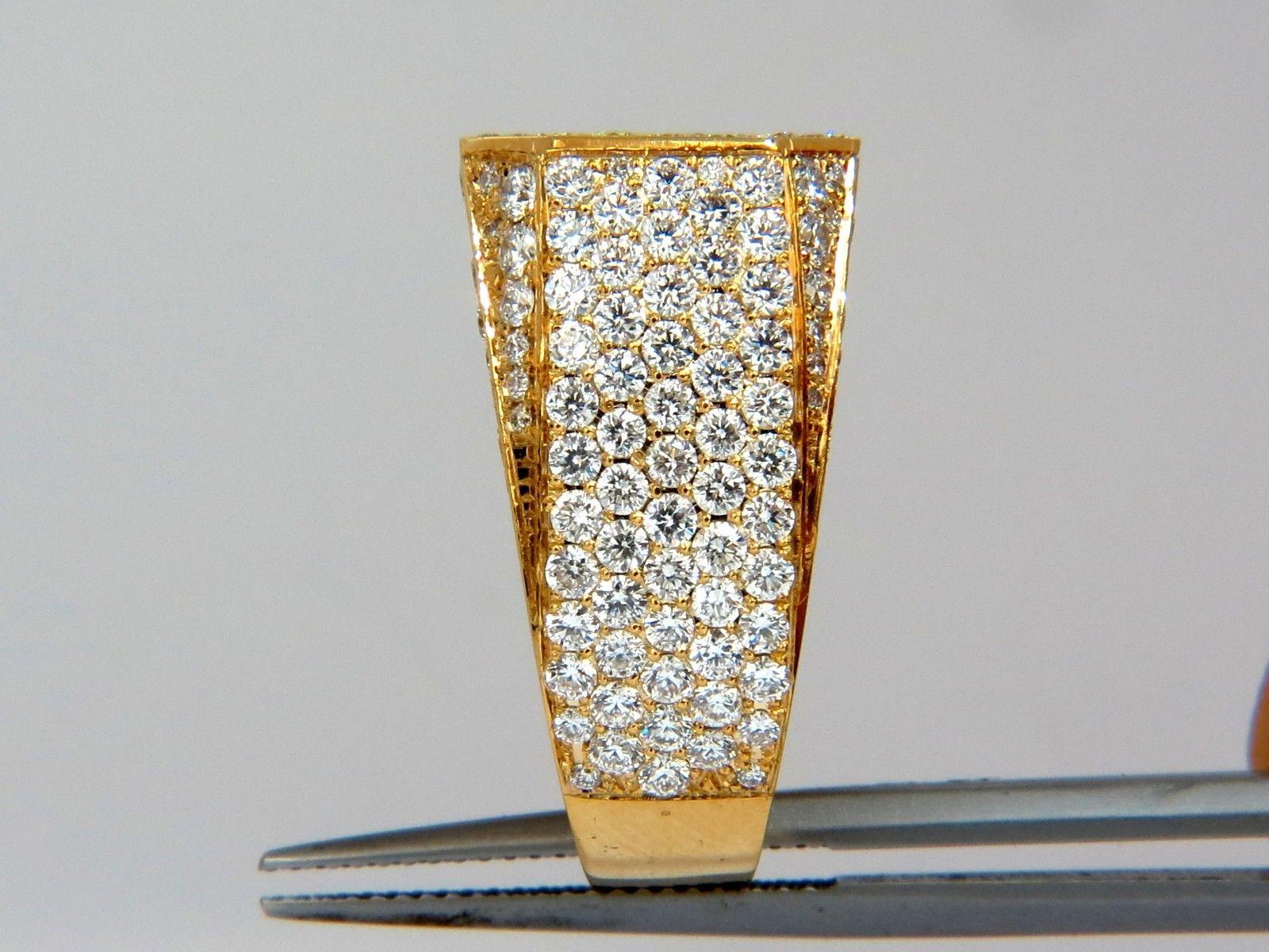 Women's or Men's 5.60 Carat Men's Natural Fancy Light Brown Diamond Master Bead Set Pave Ring For Sale