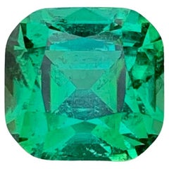 5.60 Carat Natural Loose Greenish Blue Tourmaline Cushion Cut Afghan Gemstone