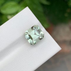 5.60 Carat Pretty Loose Green Amethyst Asscher Shape Gem From Brazilian Mine