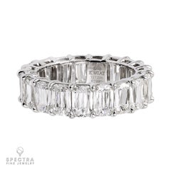 5.60 Carat Ashoka-cut Diamond Platinum Eternity Band