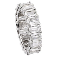 5.60 Carat Total Сushion-cut Diamond Platinum Eternity Wedding Band